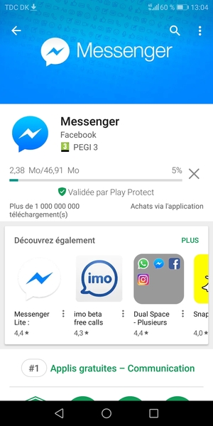 Veuillez attendre la fin de la procédure d'installation