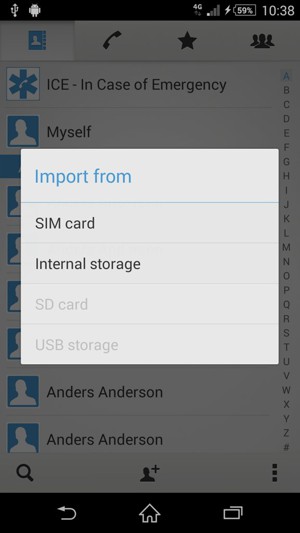 Select SIM card
