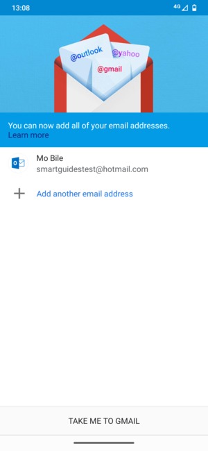 Select TAKE ME TO GMAIL