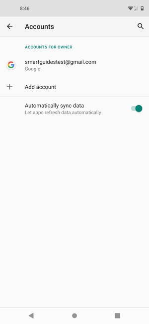 Select your Google account