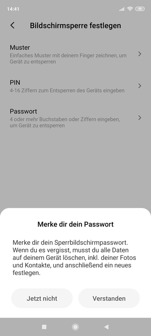 Wählen Sie Verstanden