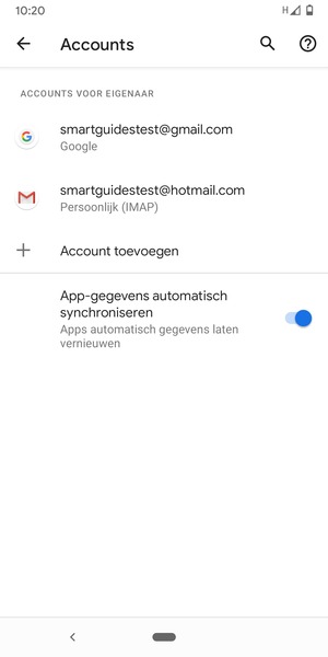 Selecteer uw Google-account