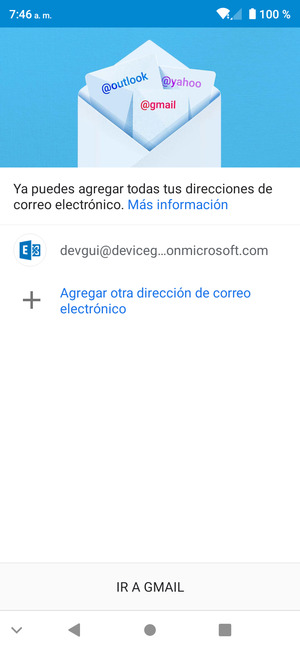 Seleccione IR A GMAIL