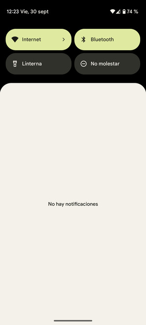 Deslice hacia abajo el menú superior de nuevo