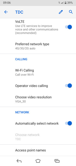 Turn off Automatically select network