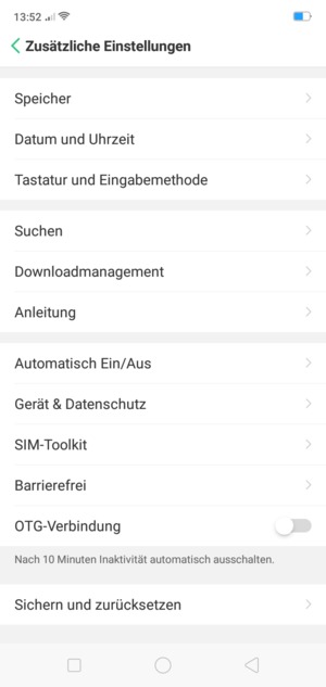 Wählen Sie Gerät & Datenschutz