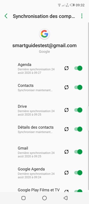 Vos informations seront synchronisées