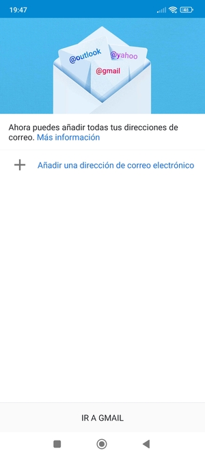 Seleccione Añadir una dirección de correo electrónico