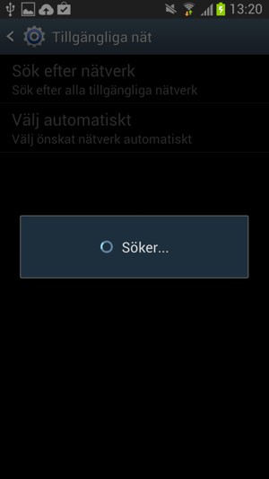Vänta på att sökningen avslutas