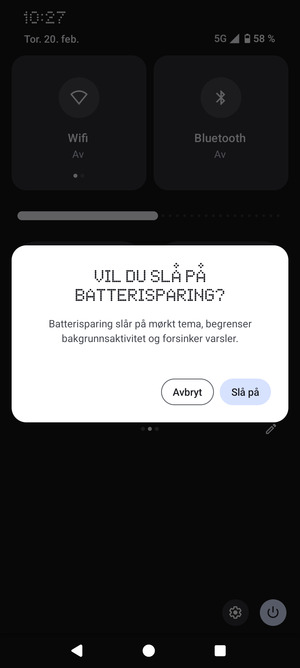 Velg Slå på