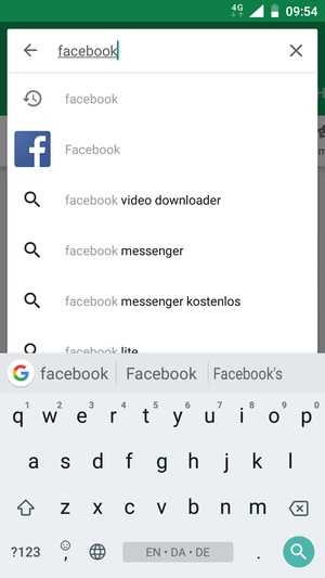 Geben Sie den Namen der App ein und wählen Sie Suchen