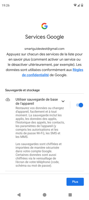 Sélectionnez Plus