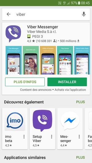 Sélectionnez l'appli