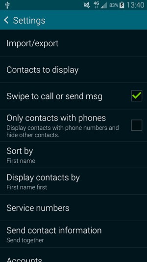 Select Import/Export / Import/export contacts