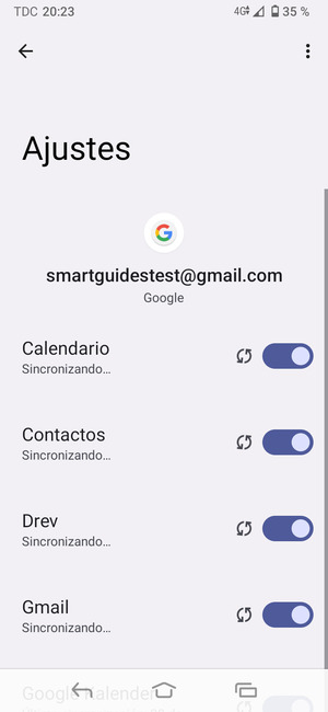 Su información será sincronizada