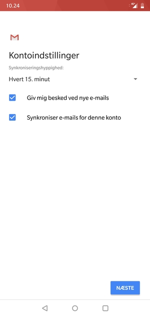 Vælg NÆSTE