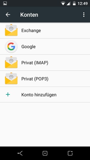 Wählen Sie Google