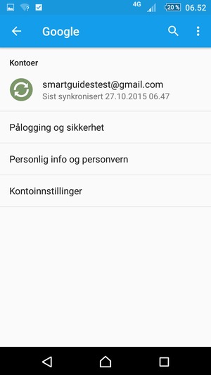 Velg kontoen din