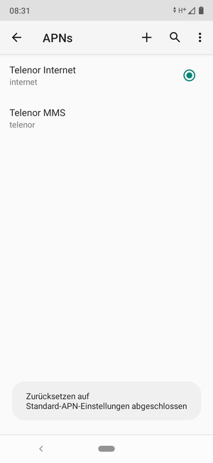 Wählen Sie Neuer APN