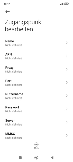 Geben Sie MMS-Informationen ein