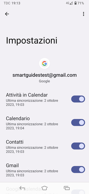 Seleziona il tasto Menu