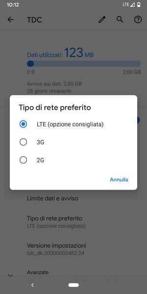 Seleziona la tua opzione preferita