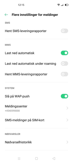 Velg Meldingssenter