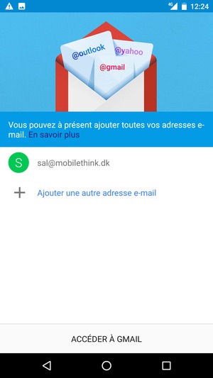 Sélectionnez ACCÉDER À GMAIL