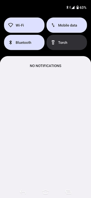 Slide down the top menu again