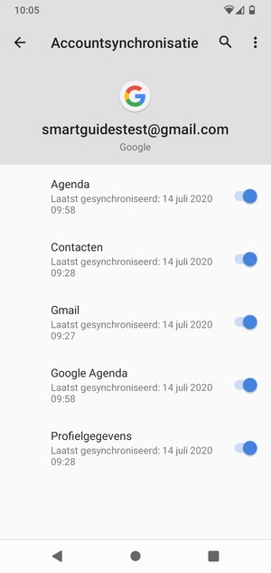 Zorg ervoor dat Contacten geselecteerd is