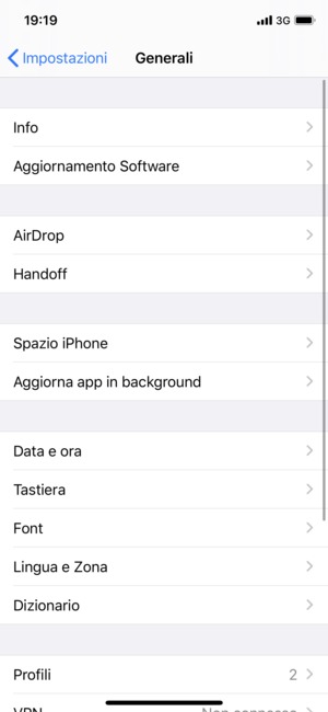 Seleziona Aggiornamento Software