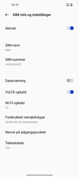 Vælg Navne på adgangspunkter
