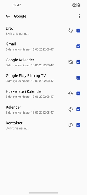 Dine kontakter fra Google vil nu blive synkroniseret til din telefon