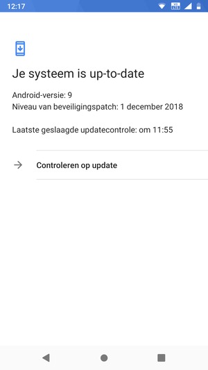 Selecteer Controleren op update