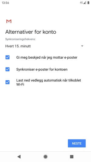 Velg NESTE
