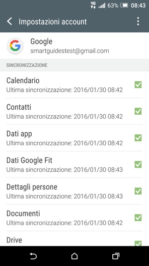 Seleziona il tasto Menu