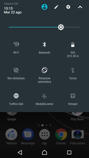 Seleziona Wi-Fi
