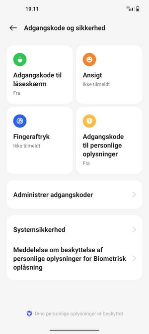 Vælg Systemsikkerhed