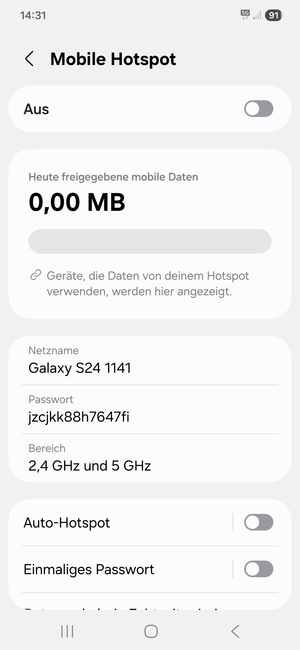Wählen Sie Passwort
