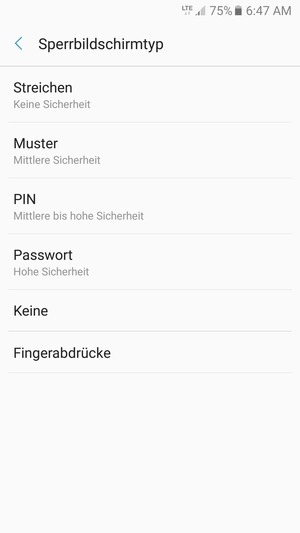 Wählen Sie Muster