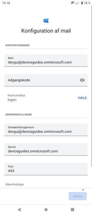 Indtast din adgangskode