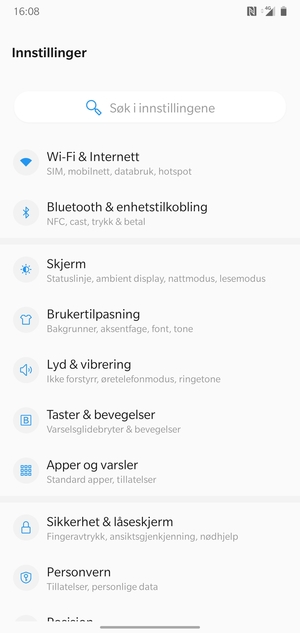 Velg Wi-Fi & Internett