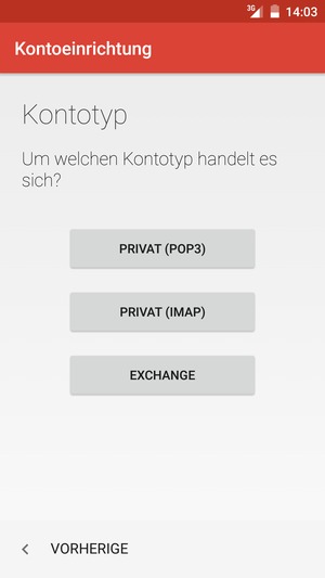Wählen Sie EXCHANGE