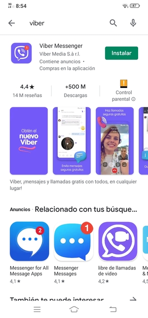 Seleccione la aplicación