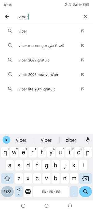 Saisissez le nom de l'appli et sélectionnez Rechercher