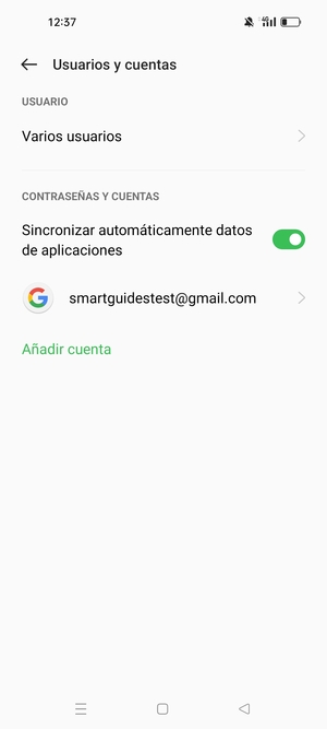 Seleccione su cuenta Google