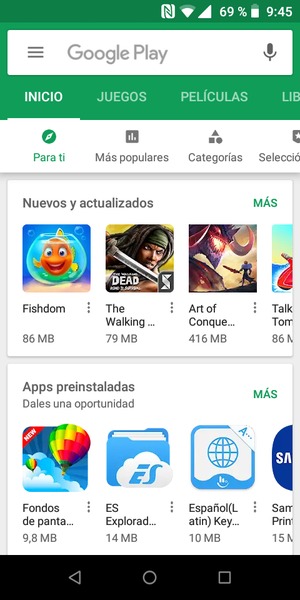 Seleccione la barra de Búsqueda