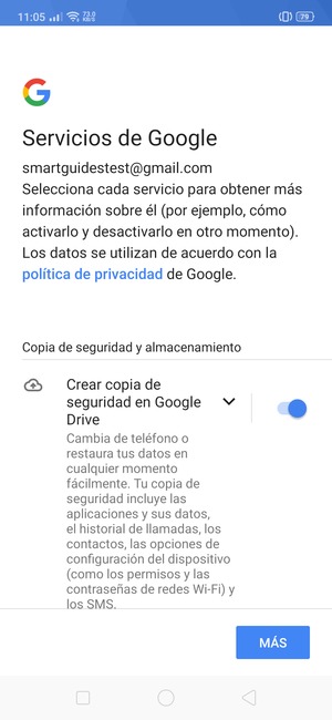 Seleccione MÁS