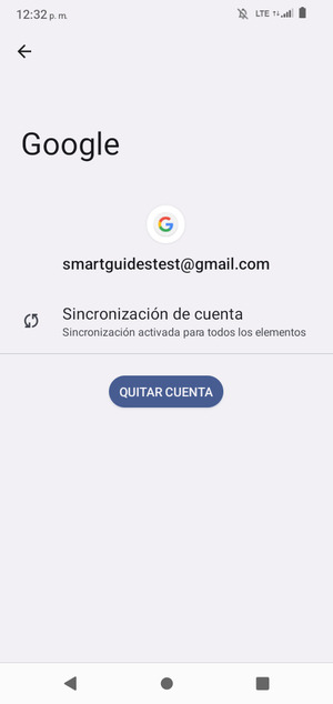 Seleccione Sincronización de cuenta