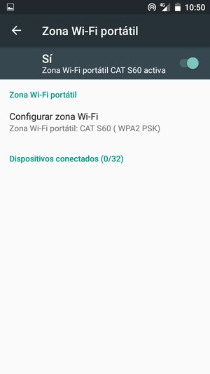 El teléfono ha sido configurado para su uso como módem